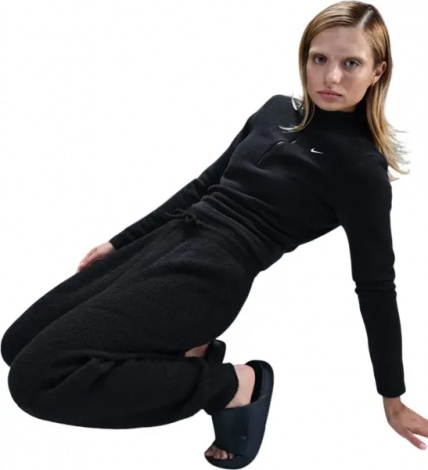 Спортивні штани жіночі Nike SPORTSWEAR PHOENIX COZY BOUCLÉ HIGH-WAISTED OVERSIZED чорні FZ1703-010