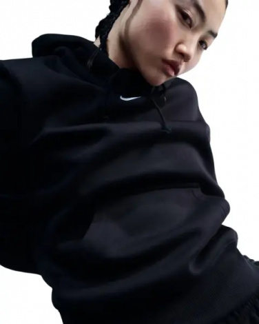 Худи женское Nike SPORTSWEAR PHOENIX FLEECE черное HF6839-010