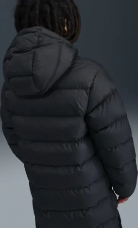 Куртка подростковая Nike SPORTSWEAR ALL DAY PLAY THERMA-FIT LOOSE-FIT FULL-LENGTH черная HJ2538-010