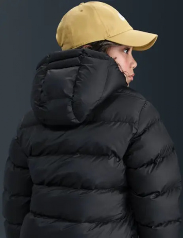 Куртка підліткова Nike SPORTSWEAR ALL DAY PLAY THERMA-FIT LOOSE-FIT MID-LENGTH чорна HJ2722-010