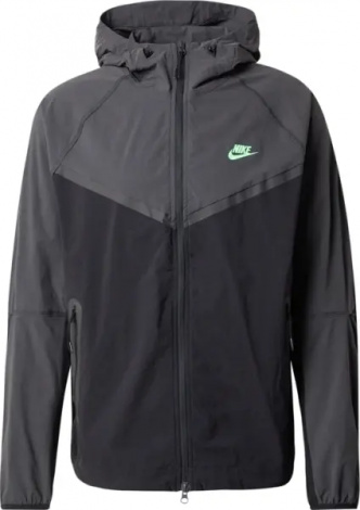 Вітровка Nike TECH WOVEN JACKET темно-сіро-чорно-салатова HM7151-013