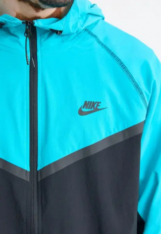 Вітровка Nike TECH WOVEN JACKET бірюзово-чорна HM7151-345