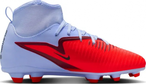 Бутсы детские Nike JR PHANTOM 6 HIGH CLUB FG/MG светло-сине-красные HQ2022-400