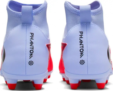 Бутсы детские Nike JR PHANTOM 6 HIGH CLUB FG/MG светло-сине-красные HQ2022-400