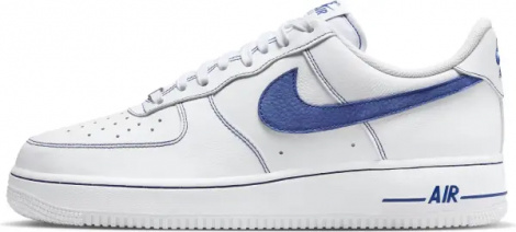 Кроссовки Nike AIR FORCE 1 '07 LV8 бело-темно-синие HQ2037-100