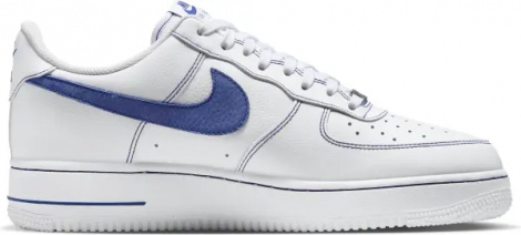 Кроссовки Nike AIR FORCE 1 '07 LV8 бело-темно-синие HQ2037-100
