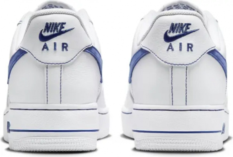 Кроссовки Nike AIR FORCE 1 '07 LV8 бело-темно-синие HQ2037-100