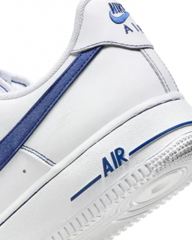 Кроссовки Nike AIR FORCE 1 '07 LV8 бело-темно-синие HQ2037-100
