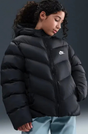 Куртка підліткова Nike SPORTSWEAR ALL DAY PLAY THERMA-FIT LOOSE-FIT чорна HQ4976-010