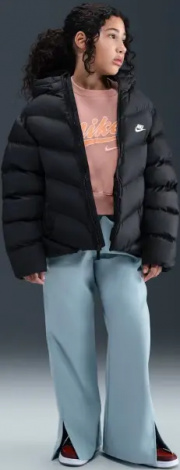 Куртка підліткова Nike SPORTSWEAR ALL DAY PLAY THERMA-FIT LOOSE-FIT чорна HQ4976-010