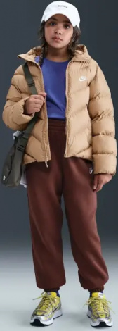 Куртка подростковая Nike SPORTSWEAR ALL DAY PLAY THERMA-FIT LOOSE-FIT бежевая HQ4976-200