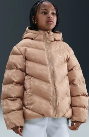 Куртка подростковая Nike SPORTSWEAR ALL DAY PLAY THERMA-FIT LOOSE-FIT бежевая HQ9374-200