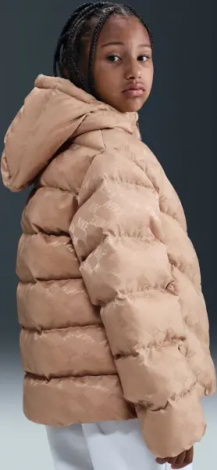 Куртка подростковая Nike SPORTSWEAR ALL DAY PLAY THERMA-FIT LOOSE-FIT бежевая HQ9374-200