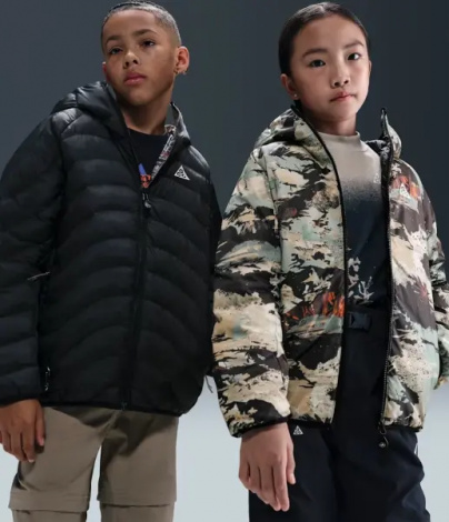 Куртка двусторонняя подростковая Nike ACG 'LAVA FLOW' THERMA-FIT ADV черно-бежево-мятная HQ9648-010