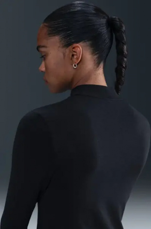 Лонгслив женский Nike SPORTSWEAR CHILL KNIT SLIM черный HV5027-011