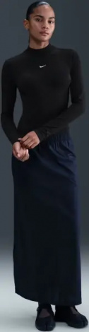 Лонгслив женский Nike SPORTSWEAR CHILL KNIT SLIM черный HV5027-011