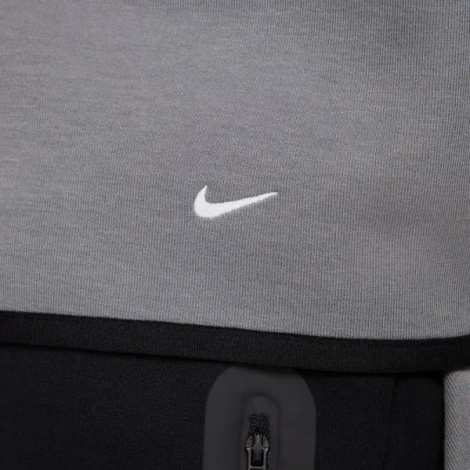 Толстовка подростковая Nike SPORTSWEAR TECH FLEECE серо-черная HV5867-084