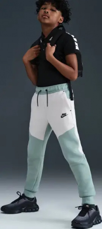 Спортивні штани підліткові Nike SPORTSWEAR TECH FLEECE бірюзово-білі HV5869-054