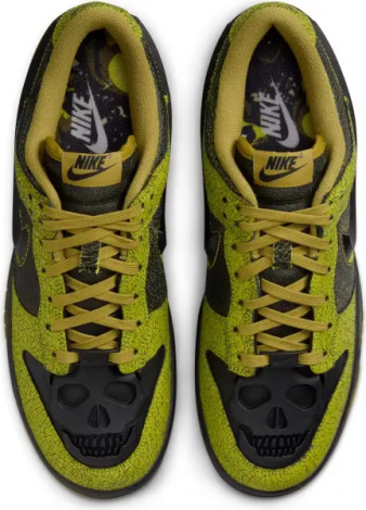 Кроссовки Nike DUNK LOW RETRO QS лаймово-оливково-черные HV6103-300