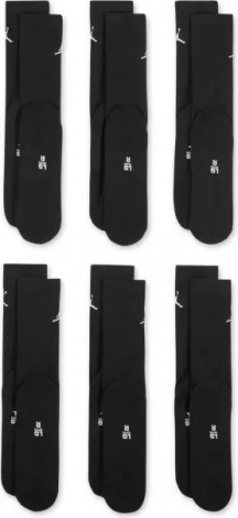 Шкарпетки Nike JORDAN EVERYDAY CUSHIONED CREW 6PR чорні (6 пар) HV6228-010
