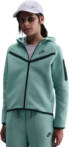 Толстовка подростковая Nike SPORTSWEAR TECH FLEECE бирюзовая HV8695-017
