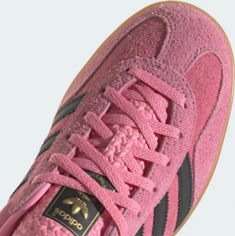 Кеды женские Adidas GAZELLE розово-черно-фиолетовые IE7002