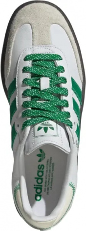 Кроссовки женские Adidas SAMBAE бело-зеленые IE9105