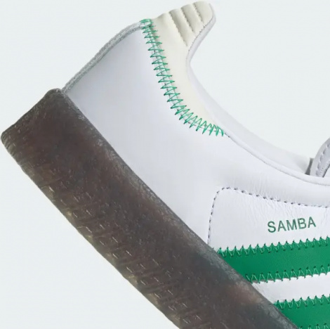 Кроссовки женские Adidas SAMBAE бело-зеленые IE9105