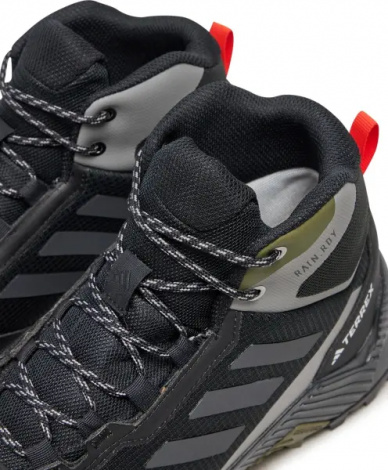 Кроссовки для хайкинга Adidas EASTRAIL 2.0 MID RAIN.RDY HIKING черно-серо-оранжевые IG8858