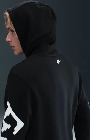 Худи Nike SPORTSWEAR CLUB FLEECE черно-белое IH4258-010