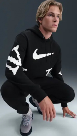 Худи Nike SPORTSWEAR CLUB FLEECE черно-белое IH4258-010