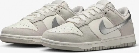 Кроссовки женские Nike DUNK LOW светло-серо-серебряные II7651-133