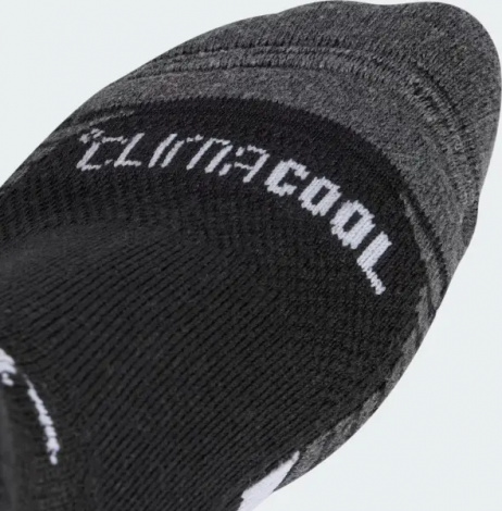 Носки Adidas PERFORMANCE CLIMACOOL CUSHIONED LOW SOCKS 3P черно-серые (3 пары) JC6413