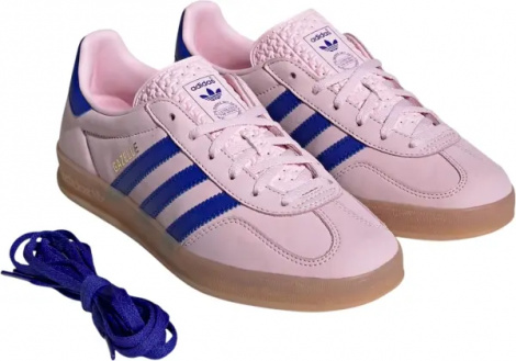 Кеди жіночі Adidas GAZELLE INDOOR світло-рожево-сині JI1371