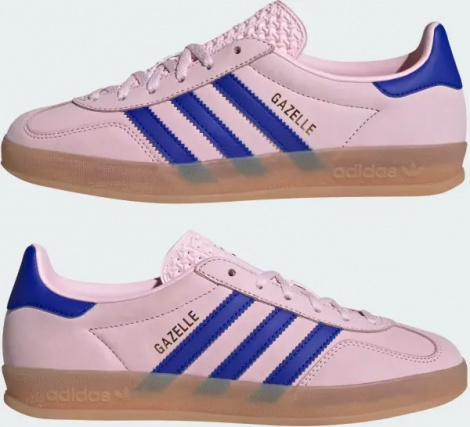 Кеди жіночі Adidas GAZELLE INDOOR світло-рожево-сині JI1371