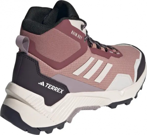 Кросівки для хайкінгу жіночі Adidas TERREX EASTRAIL 2.0 MID RAIN.RDY HIKING темно-рожево-кремово-чорні JP5115