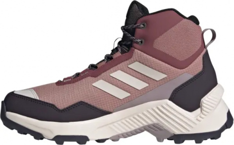 Кросівки для хайкінгу жіночі Adidas TERREX EASTRAIL 2.0 MID RAIN.RDY HIKING темно-рожево-кремово-чорні JP5115