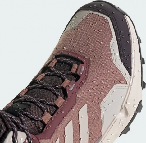 Кросівки для хайкінгу жіночі Adidas TERREX EASTRAIL 2.0 MID RAIN.RDY HIKING темно-рожево-кремово-чорні JP5115