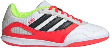 Футзалки (бампы) детские Adidas SUPER SALA III J бело-кораллово-салатовые JP5435