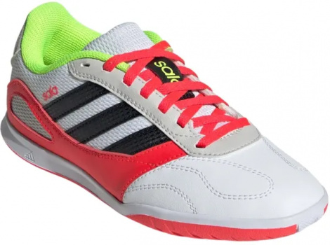 Футзалки (бампы) детские Adidas SUPER SALA III J бело-кораллово-салатовые JP5435