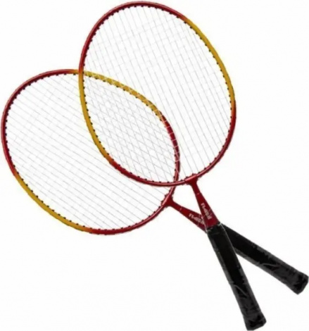 Набор для мини-бадминтона детский Flash SET (2 ракетки, 1 волан, 1 мяч) красно-желтый MB-125