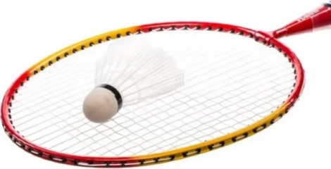 Набор для мини-бадминтона детский Flash SET (2 ракетки, 1 волан, 1 мяч) красно-желтый MB-125