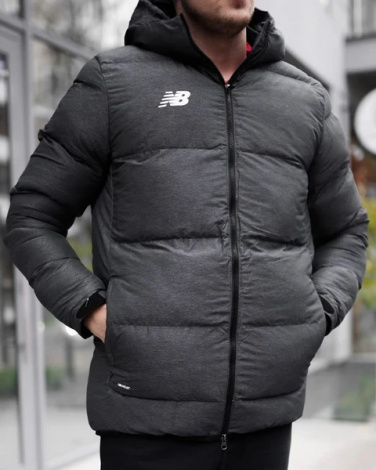 Куртка зимняя New Balance Team Base серая MJ031540BMR