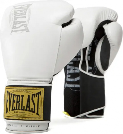 Рукавички боксерські Everlast 1910 CLASSIC TRAINING GLOVE білі (12 унцій) P00001705
