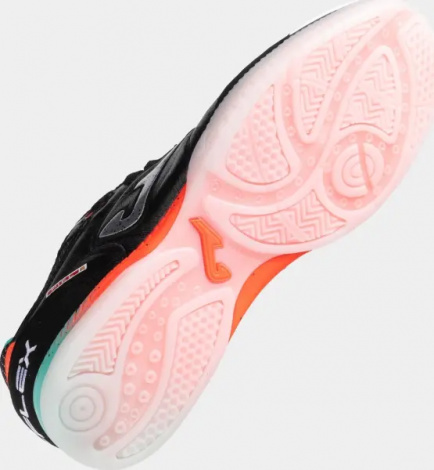 Футзалки (бампы) Joma TOP FLEX черно-бирюзово-оранжевые TOPW2501IN
