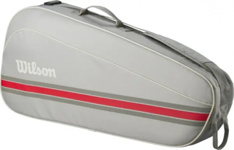 Сумка для тенісу Wilson TEAM 3 світло-сіро-червона WR8039803001