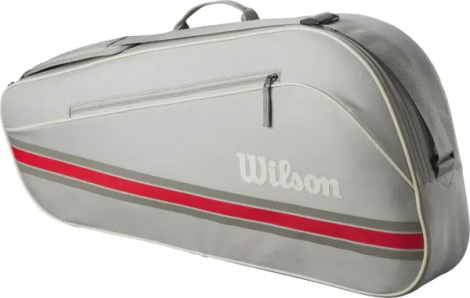 Сумка для тенісу Wilson TEAM 3 світло-сіро-червона WR8039803001
