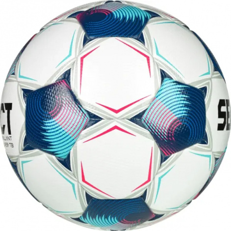 Футбольный мяч Select BRILLANT SUPER TB V25 (FIFA QUALITY PRO) бело-голубо-розовый