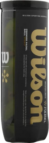 Набор мячей для падл-тенниса Wilson PREMIER PADEL SPEED BALL желтый (3 штуки) WR8908501001