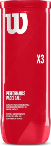 Набор мячей для падл-тенниса Wilson PADEL X3 BALL желтый (3 штуки) WR8900801001
